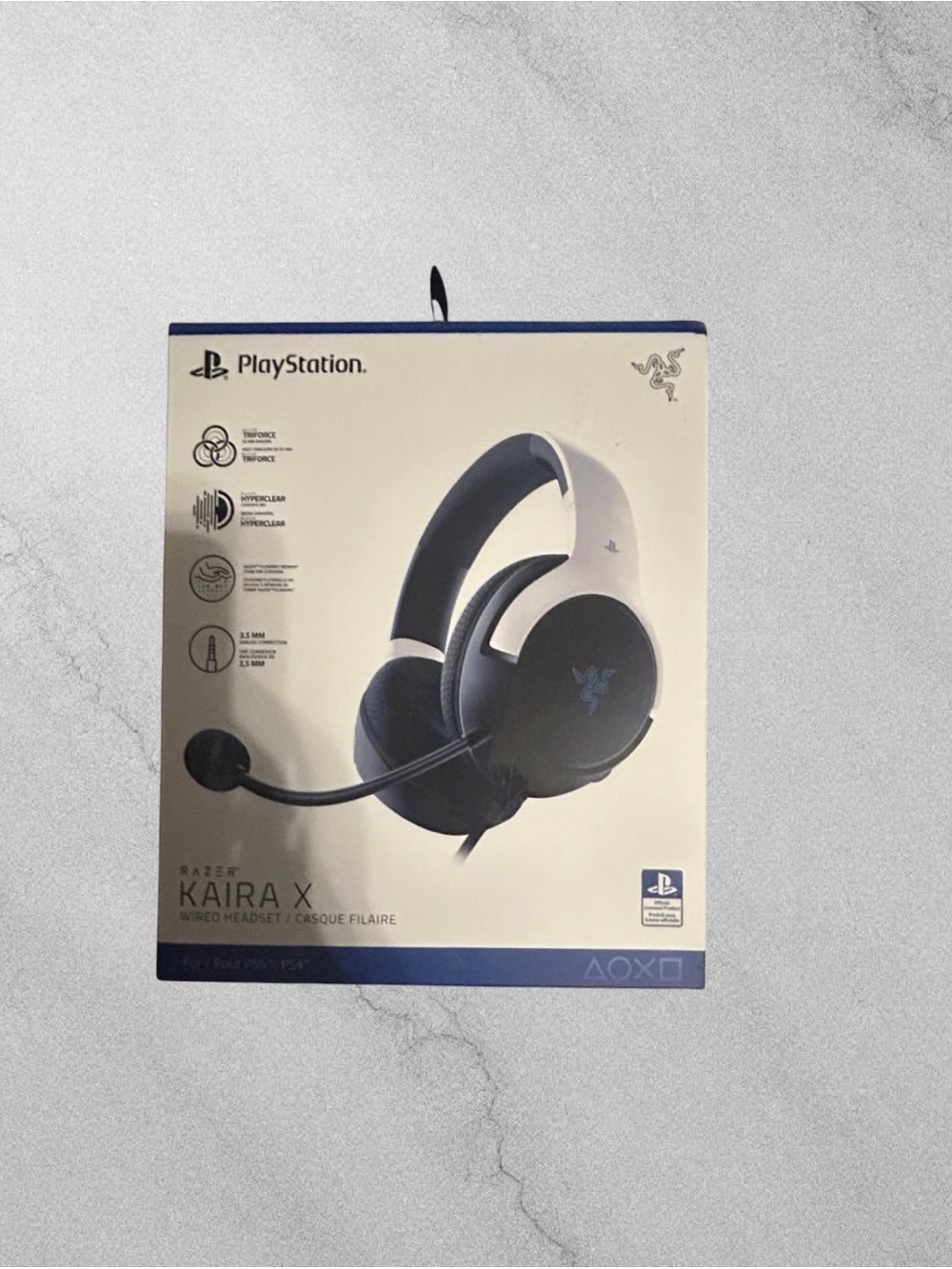 Razer Kaira X Wired Gaming Headset - Black & White